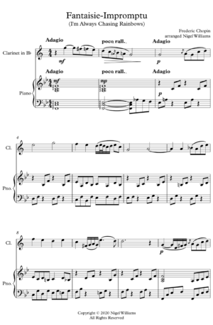 Fantaisie-Impromptu, for clarinet and piano