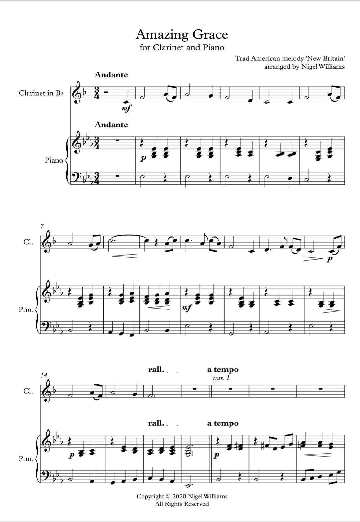 Clarinet Solo Sheet Music - Sheet Music Marketplace