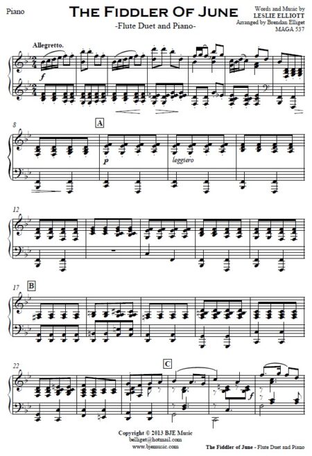 483 The Fiddler of June Flute Duet and Piano SAMPLE page 06