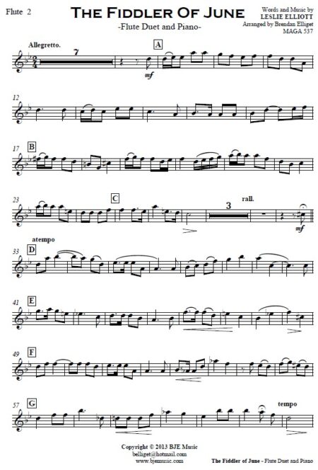 483 The Fiddler of June Flute Duet and Piano SAMPLE page 05