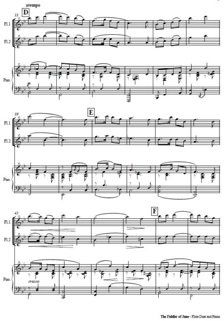483 The Fiddler of June Flute Duet and Piano SAMPLE page 03
