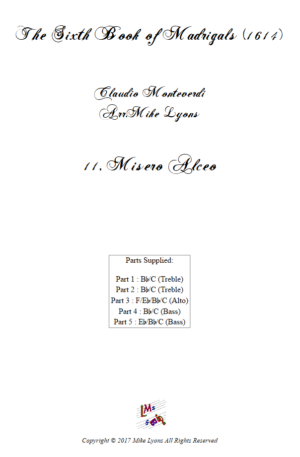 Flexi Quintet – Monteverdi, 6th Book of Madrigals (1614) – 11. Misero Alceo