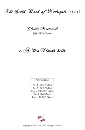 Flexi Quintet – Monteverdi, 6th Book of Madrigals (1614) – 07. A Dio Florida bella