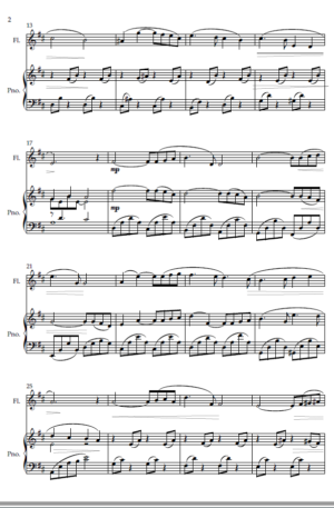 “Peace” for Flute and Piano- Intermediate