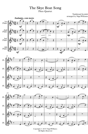 Skye Boat Song – Flute Quartet