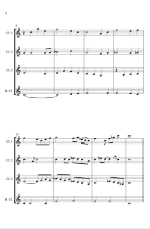 Londonderry Air – Jazz Arrangement for Clarinet Quartet