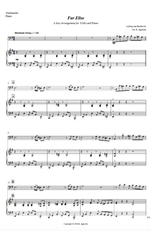 Fur Elise – Jazz Arrangement for Violin and Piano