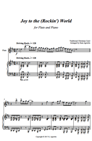 Joy to the (Rockin’) World – for Flute and Piano
