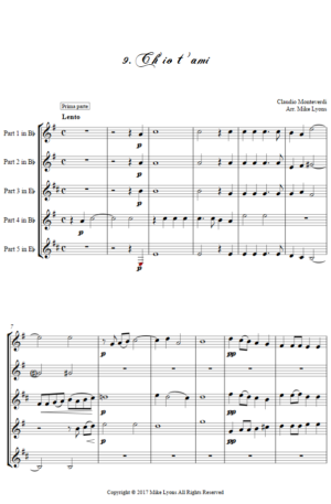 Flexi Quintet – Monteverdi, 5th Book of Madrigals (1605) – Scena 2 (Nos 9 – 11)