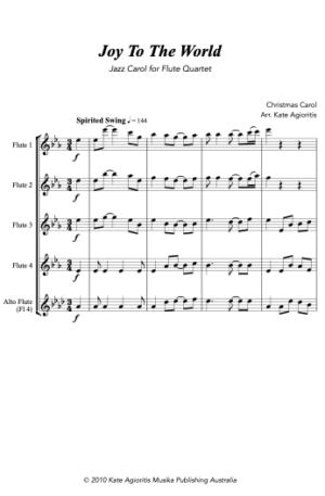 Joy to the World – Jazz Carol for Flute Quartet