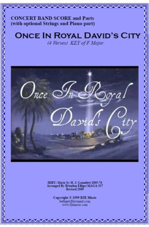 Once In Royal David’s City – Concert Band (with optional Strings and Piano)