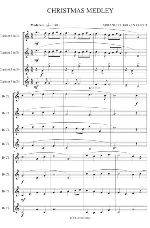 Christmas Medley – Clarinet Quartet