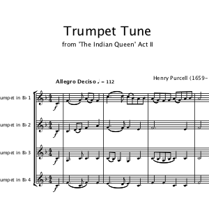 Trumpet Tune (Purcell) – Trumpet Quartet