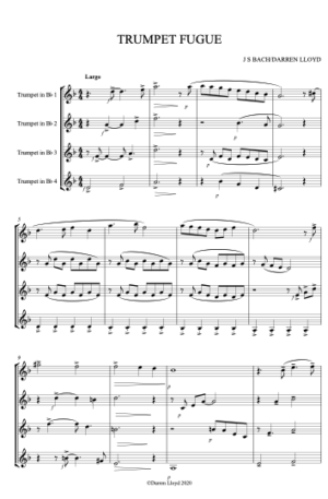 Trumpet Fugue – for Trumpet Quartet