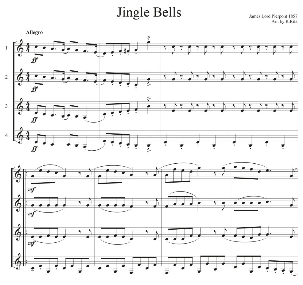 Jingle Bells, Sheet Music Marketplace