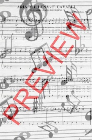 ARIA DI FILENA (PIANO REDUCTION WITH LYRICS) – F. CAVALLI