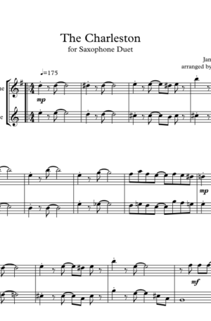 The Charleston for 2 Saxophones (Alto and Tenor Saxophones)