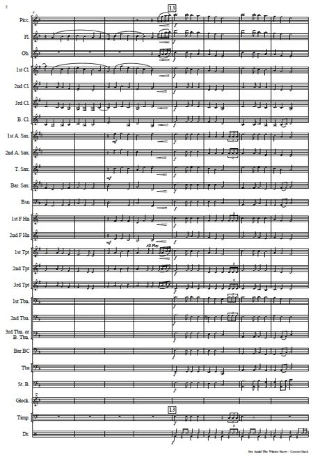 501 See Amid The Winters Snow Concert Band SAMPLE page 02