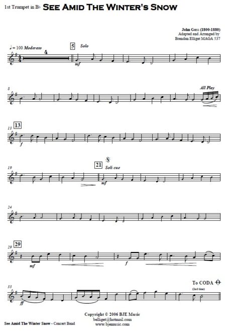 501 See Amid The Winters Snow Concert Band SAMPLE page 04