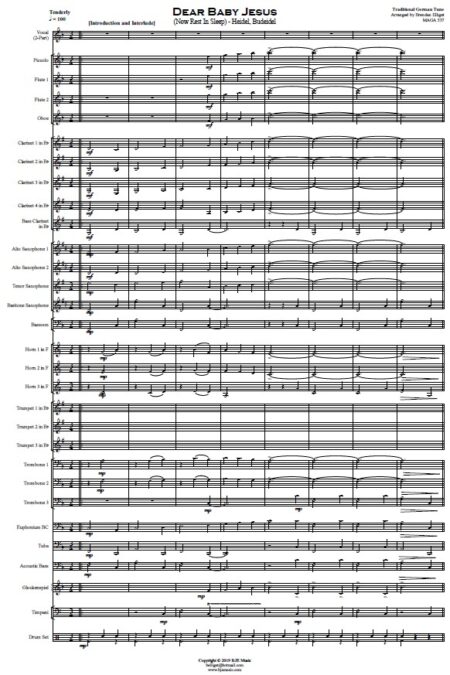 502 Dear Baby Jesus Concert Band SAMPLE page 01