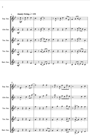 Waltzing Matilda – (Flexible) Saxophone Quintet