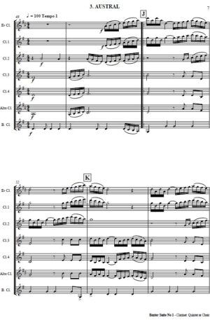 Baxter Suite No. 1 – Clarinet Quintet or Choir