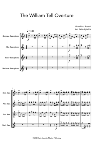 William Tell Overture – for SATB Saxophone Quartet