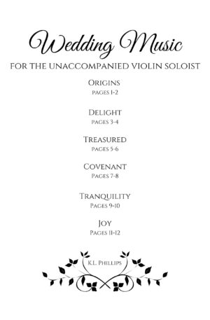 Wedding Music for the Unaccompanied Violin Soloist – Six Solos
