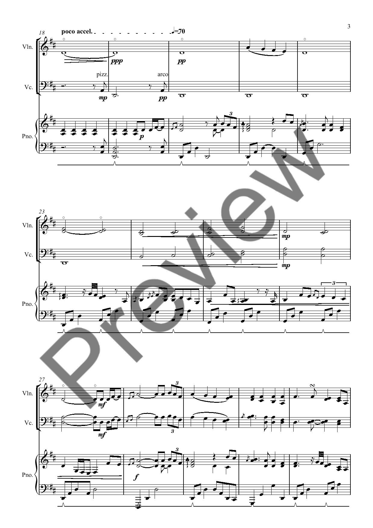 “Slow Air” – Folk Inspired Piano Trio (Piano, Violin, Cello)