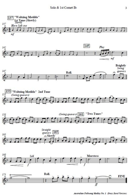 008 Australian Folksong Medley No 1 Brass Band SAMPLE page 005