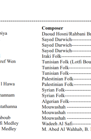 Arabic Folk Tunes For Piano