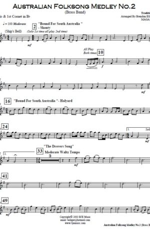 Australian Folksong Medley No. 2 – Brass Band