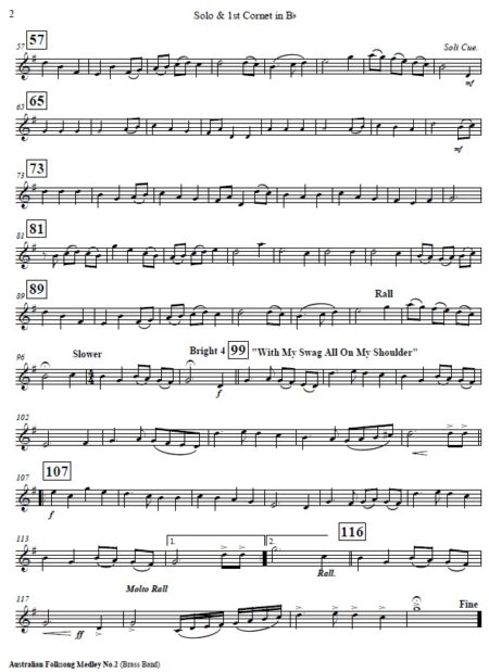 041 Australian Folksong Medley No 2 Brass Band SAMPLE page 005