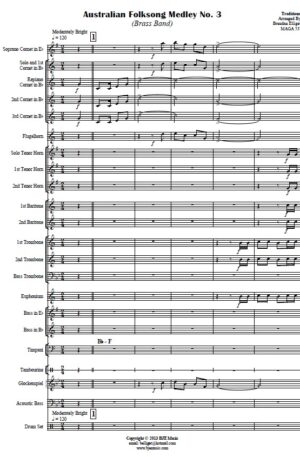 Australian Folksong Medley No. 3 – Brass Band