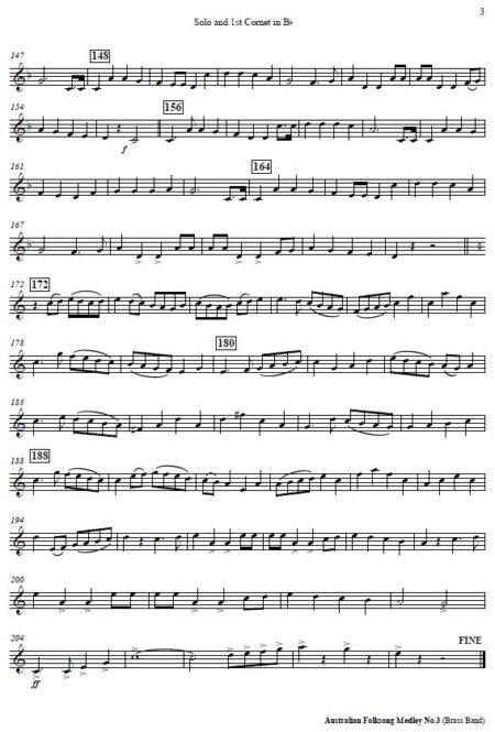 037 Australian Folksong Medley No 3 Brass Band SAMPLE page 006
