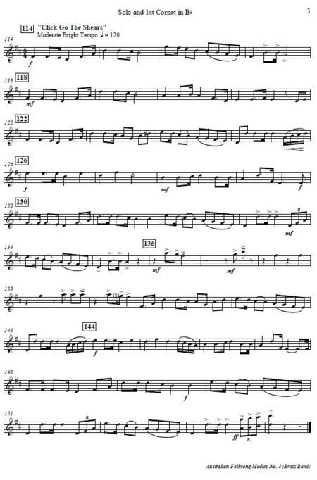 114 Australian Folksong Medley No 4 Brass Band SAMPLE page 006