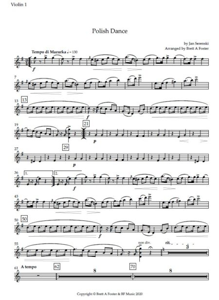 Polish Dance for Orchestra Serensky Score Preview 2
