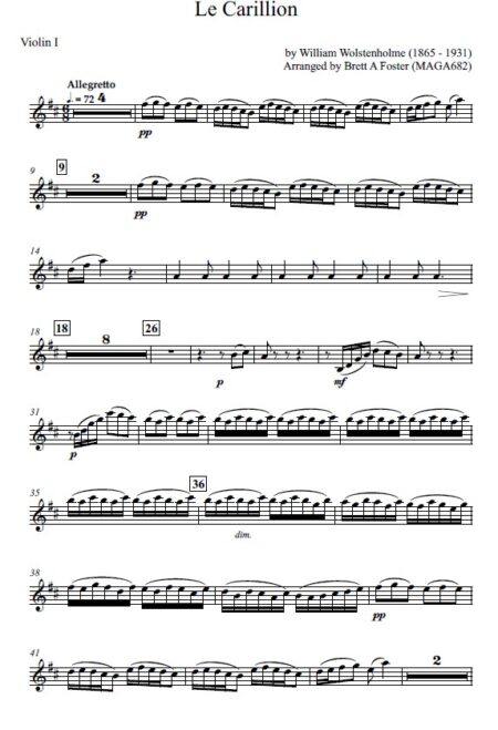 Le Carillon for Orchestra Score Preview 2