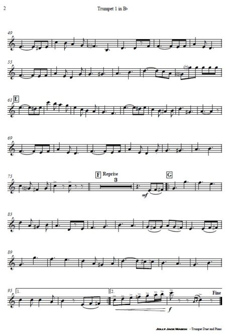 507 Jolly Jack March Trumpet Duet and Piano SAMPLE page 004