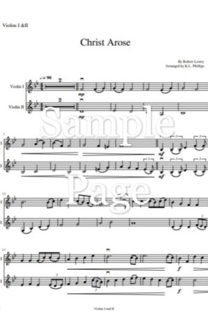 Christ Arose – Violin Duet with Piano Accompaniment