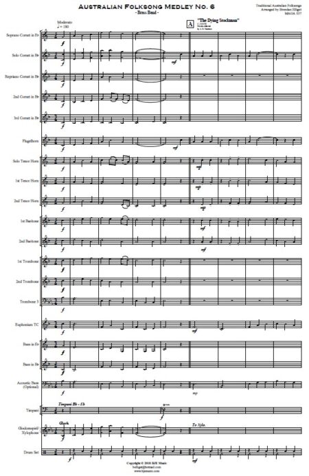 262 Australian Folksong No 6 Brass Band SAMPLE page 001