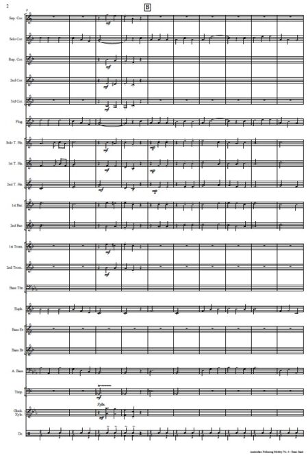 262 Australian Folksong No 6 Brass Band SAMPLE page 002