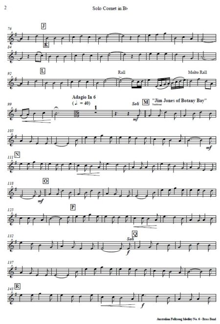 262 Australian Folksong No 6 Brass Band SAMPLE page 005