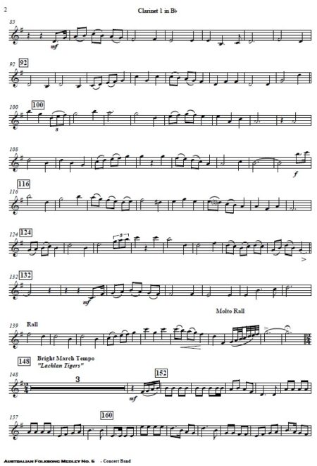 218 Australian Folksong No 5 Concert Band SAMPLE page 005