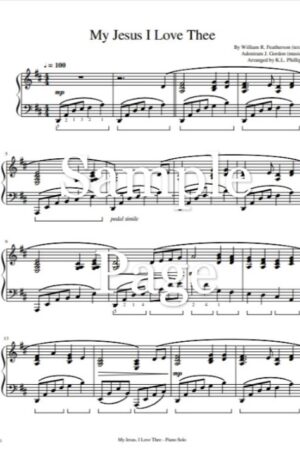 My Jesus, I Love Thee – Intermediate Piano Solo