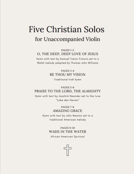 Five Christian Solos TOC