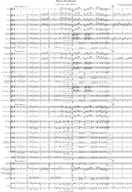 Pieces Symphoniques for Concert Band Wekerlin 0001