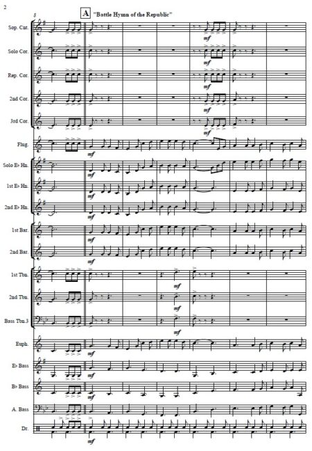 309 American Medley No 1 Brass Band SAMPLE page 002