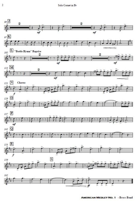 309 American Medley No 1 Brass Band SAMPLE page 006