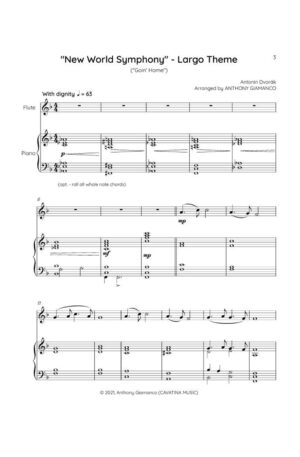 NEW WORLD SYMPHONY (Largo Theme) – Flute and Piano